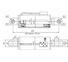 Гидроцилиндр ЦГ-140.70х238.01 чертеж Гидроцилиндр ЦГ-140.70х238.01 чертеж
