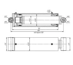 Гидроцилиндр ЦГ-200.140х500.22  чертеж