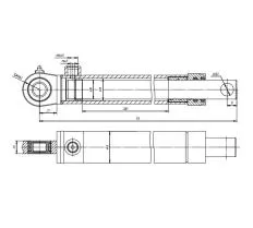 Гидроцилиндр ЦП-35х200.13 схема