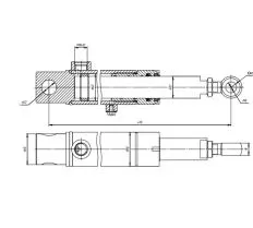Гидроцилиндр ЦП-40х242.22 схема