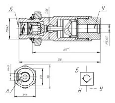 Гидрозамок односторонний ГОУ 12 000  чертеж
