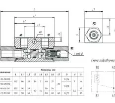 Гидрозамок односторонний ГЗО 06.00.00 чертеж Гидрозамок односторонний ГЗО 06.00.00 чертеж