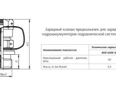 Клапан зарядный 800 600Е-01  чертеж