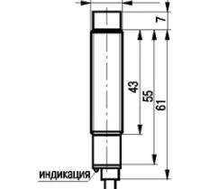 Индуктивный датчик ISN E2A-31N-4-LZ чертеж Индуктивный датчик ISN E2A-31N-4-LZ чертеж