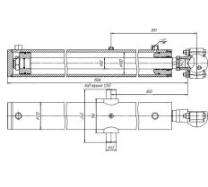 Гидроцилиндр ЦГ-100.50х1250.48-01 (ДЗ-122.08.06.000-01) схема