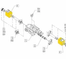 Гидрораспределитель Z80-A ES3 24 VDC G чертеж