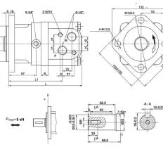 Гидромотор планетарный BMS 315cc (аналог MS-315CM)  чертеж