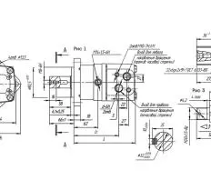 Гидромотор MS 125С  схема с размерами