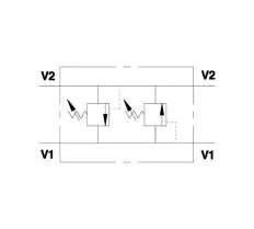 Предохранительный клапан VAU 1/2 (10-180 BAR)  чертеж