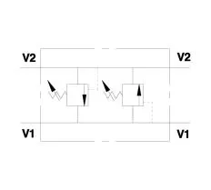 Предохранительный клапан VAU 1/4 (10-180 BAR)  чертеж