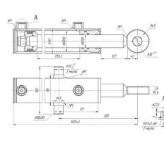 Гидроцилиндр ЦС-80.55.710.1025 чертеж