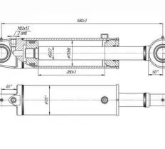 Гидроцилиндр ЦГ-110.56.280.680  чертеж