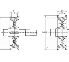 Колесо крановое К2Р-400х100 чертеж