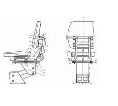 Подвеска сиденья 312-00-86.01.000 чертеж