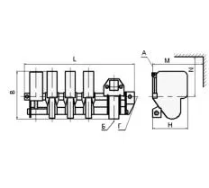 Контактор КТ-6032 250А 220/380В чертеж