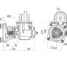 Коробка отбора мощности МП58-4202010-15 чертеж