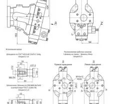 Гидронасос 313.4.55.290.72  чертеж