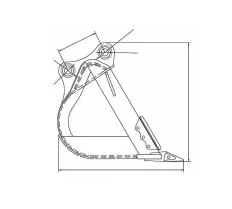 Скальный ковш EC380DL-R-1600-1.95 (RR380R195DFITVTS RR-S-58) 