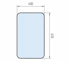 Стекло У.7810.5.604 (670х400) КС-45721 чертеж