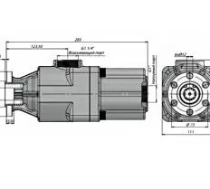 Гидронасос ISRAK P0855UF431 55 BD KAZEL (UNI 55 л)  чертеж
