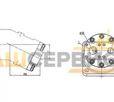 Гидронасос МГ0.112/32М.4 (аналог 310.112.04.06)  чертеж