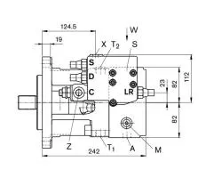 Осевой насос A11VO260LE4S5/11R-NZD12K01-S+AZPFF-12 чертеж Осевой насос A11VO260LE4S5/11R-NZD12K01-S+AZPFF-12 чертеж