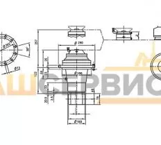 BREVINIRPR3046 DCTm8z14x0.3b78/52.6/FL635/abaptor схема