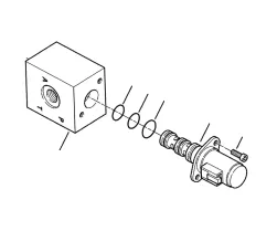 Клапан соленоид KOMATSU 42N-64-11430  схема с размерами