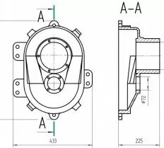 Часть корпуса нижняя КС-45721.28.00.1020 автокрана КС-45721 чертеж