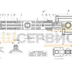 Гидроцилиндр ЦГ-160.200.2275-1 чертеж