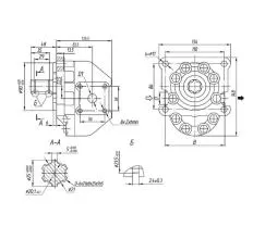 Насос шестеренный НШ 25  чертеж Насос шестеренный НШ 25  чертеж
