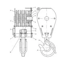 Крюковая подвеска ПК-20-19А-4-500-16 5 фото