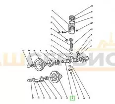 Коленчатый вал 3001-0399 схема