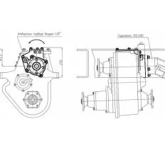 Коробка отбора мощности КОМ МП54-4205010-50 Камаз чертеж