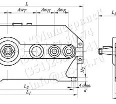 Редуктор 1цзу 250-200-21  чертеж