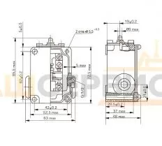 Концевой выключатель тельфера  чертеж