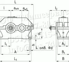 Редуктор 1ц2у-250-50  чертеж