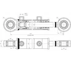 Гидроцилиндр ЦГ-40.25х330.11  схема с размерами