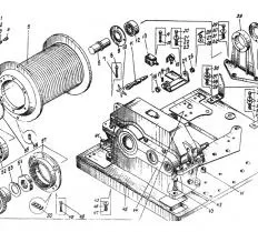 Лебедка механизма главного подъема 4562.309.00.000 чертеж