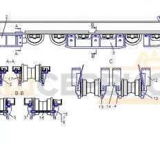 Болт 700-28-2625 для щитков от схода гусениц Б11 схема