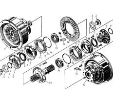 Вал конической шестерни 24-16-1 для передачи с фрикционамит Б12 Б-12 чертеж