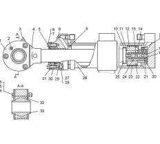 Гидроцилиндр 131-26-108-02СП Б-12 схема с размерами