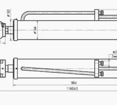 Цилиндр стреловой ТО-18Б.06.05.000-02 схема