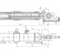Гидроцилиндр КС-55713-1B.63.900-1 чертеж