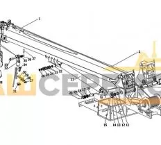 Ось КС-55729B.63.001-01 83682 КС-55713-3В чертеж Ось КС-55729B.63.001-01 83682 КС-55713-3В чертеж
