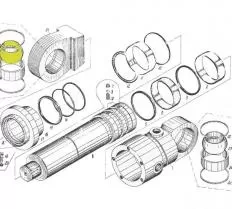 Втулка Ц51.302 для гидроцилиндра Ц51.000 КС-3571 чертеж