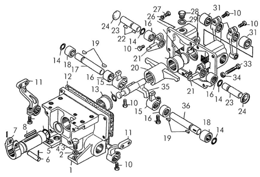 Механизм управления поворотом МУП четреж