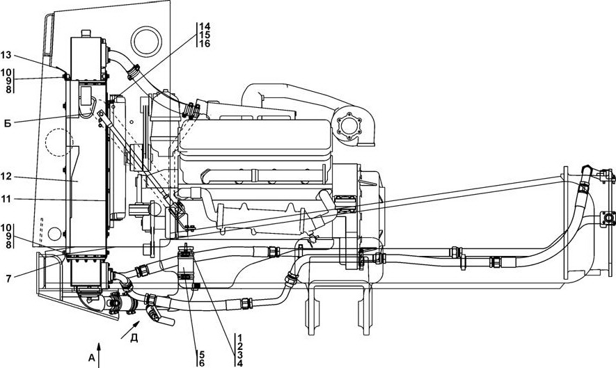 Система охлаждения двигателя и трансмиссии 1102-60-1-20СП