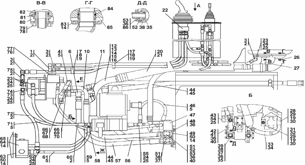 Клапан 3501-26-152 гидросистемы Т-25.01Я чертеж
